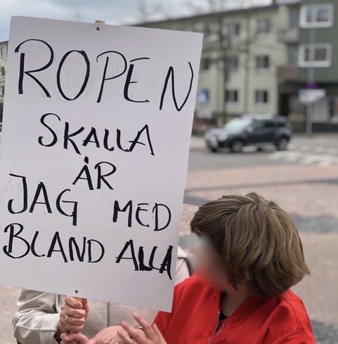 Demonstration i Tranås