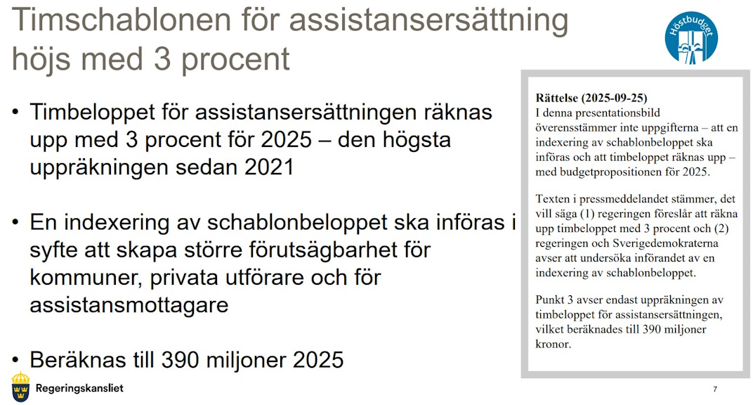 Presentation med rättelse