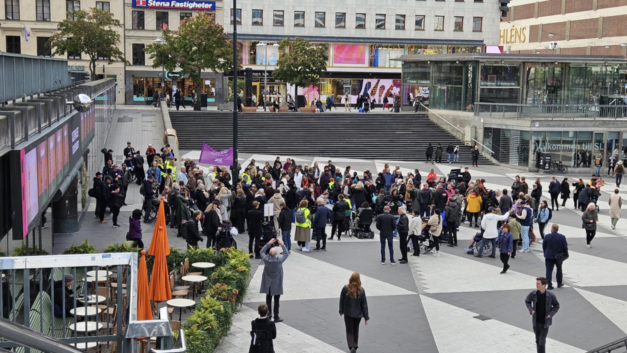 Samling på Sergels torg