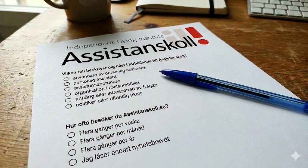 bild på en enkät med penna