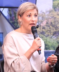 Sofia Nilsson (C) på debatt i Almedalen 2019