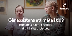 annons Humana - Går assistans att mäta i tid? Humanas juristers hjälper dig till rätt assistans