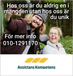 annons Assistans Kompetens i Sverige AB - Hos oss är du aldrig en mängden utan hos oss är du unik - För mer info 010-1291170