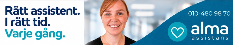 Annons Alma Assistans - För kostnadsfri rådgivning om assistans: 010-480 98 70