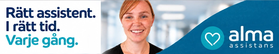 Annons Alma Assistans - För kostnadsfri rådgivning om assistans: 010-480 98 70